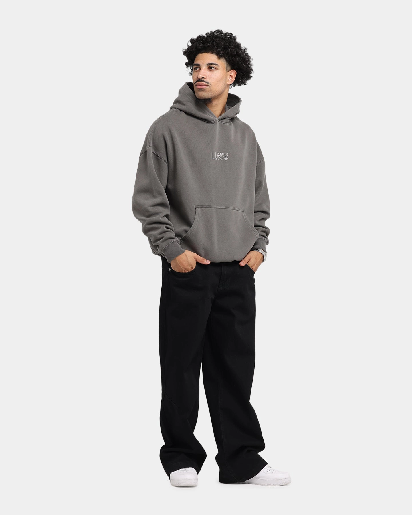 mobile Comfort Improvement The Anti Order Truth In Chaos Boxy Hoodie Washed Charcoal