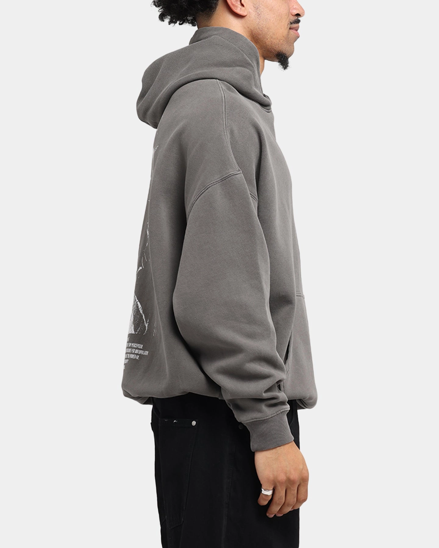Modern Enhanced Mobility Cut The Anti Order Truth In Chaos Boxy Hoodie Washed Charcoal