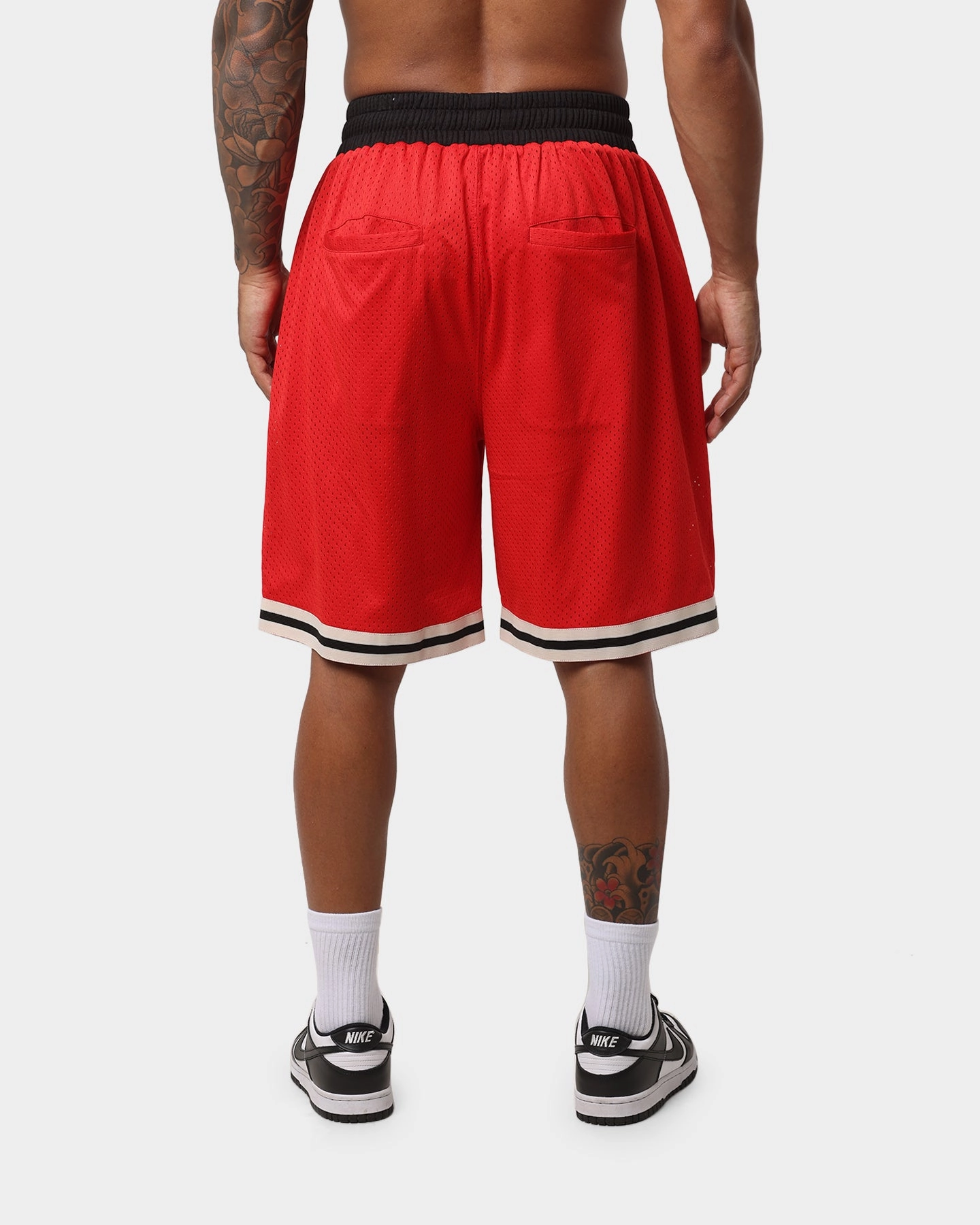 QuickAccessPockets Trendy Mood EN ES Team Basketball Shorts Red