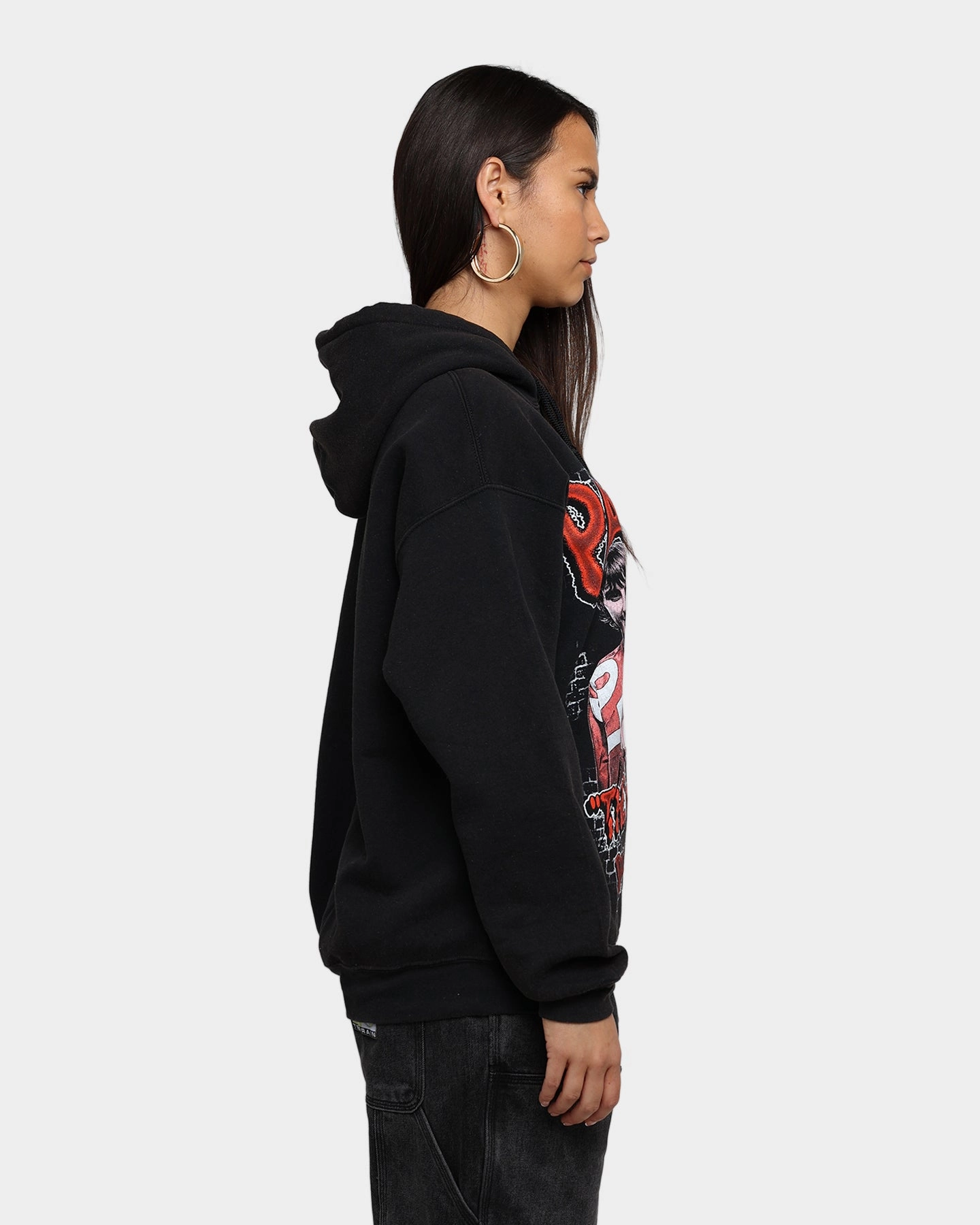 Pink Ring UFC By Goat Crew Paddy The Baddy Vintage Hoodie Black Wash