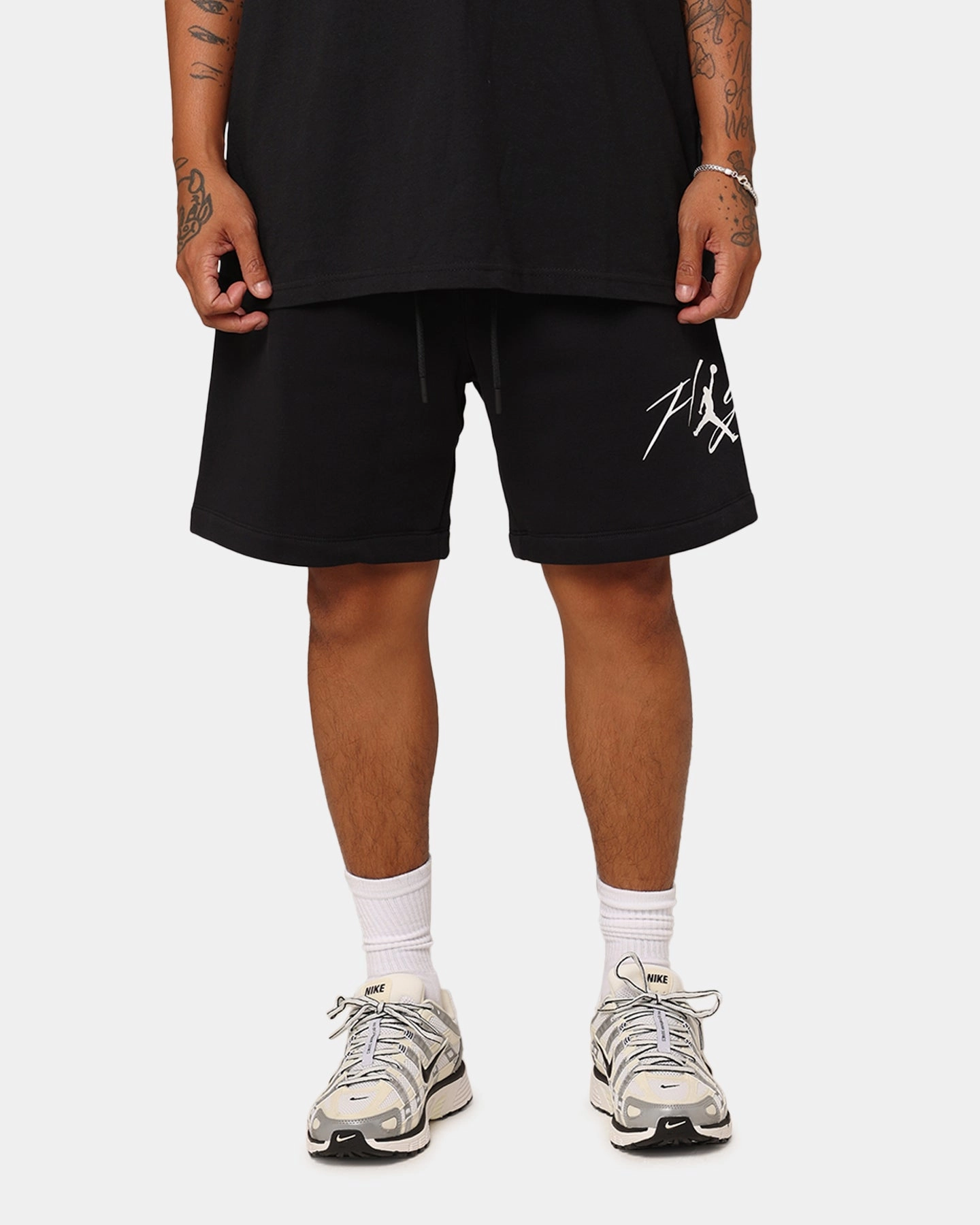 swimming suit alternative Jordan Essentials Brooklyn Fleece Harbour Shorts Black/White