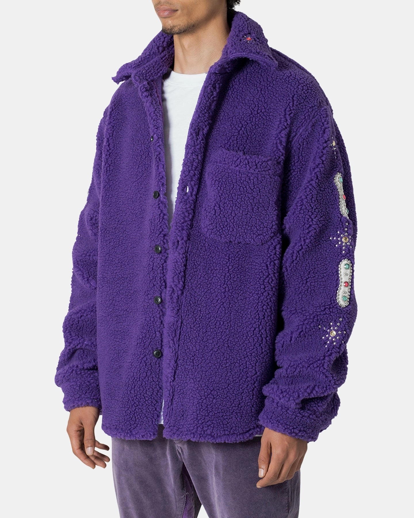 FleeceBacking Project MNML Jewel Sherpa Jacket Purple