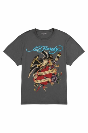 Outdoor Activity Versatile Comfort Ed Hardy Rhinestone Eagle Men's Short Sleeve Tee