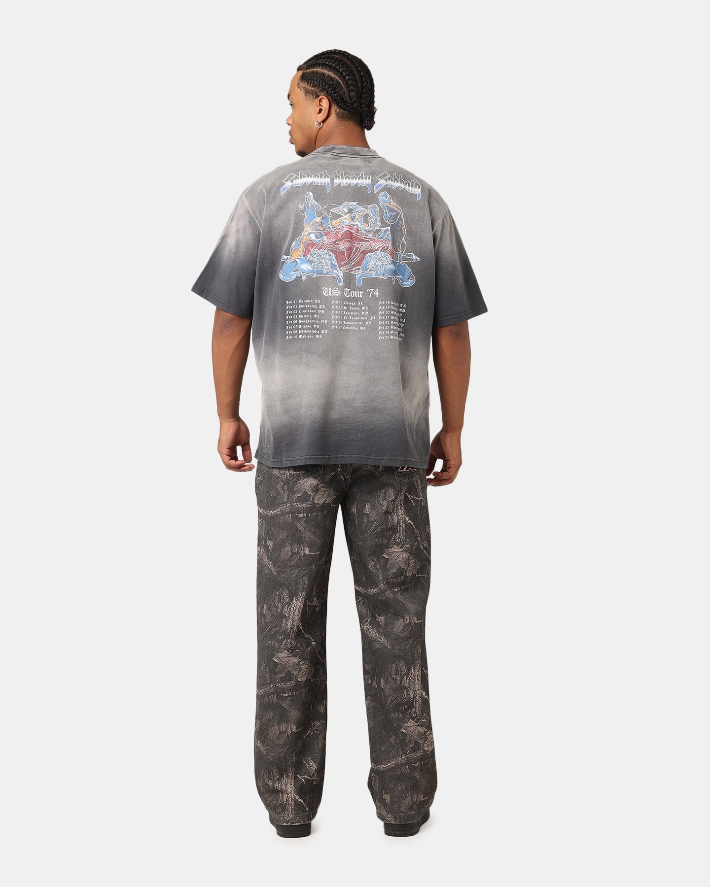 Trendy Piece Black Sabbath Tour '74 Sunfade T-Shirt Black Wash