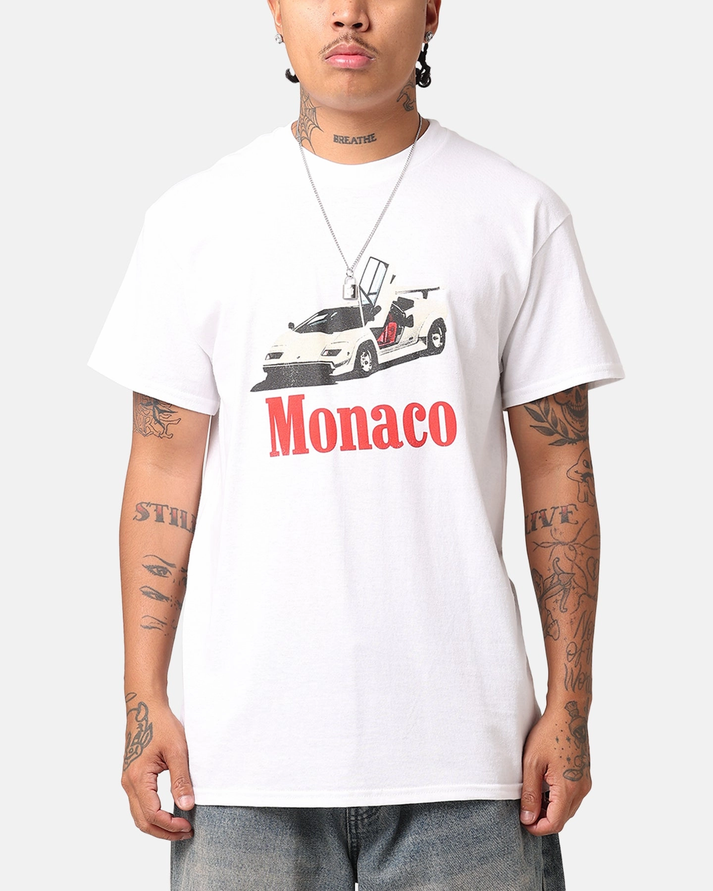 Breathable mesh lining Goat Crew Monaco 1983 T-Shirt White