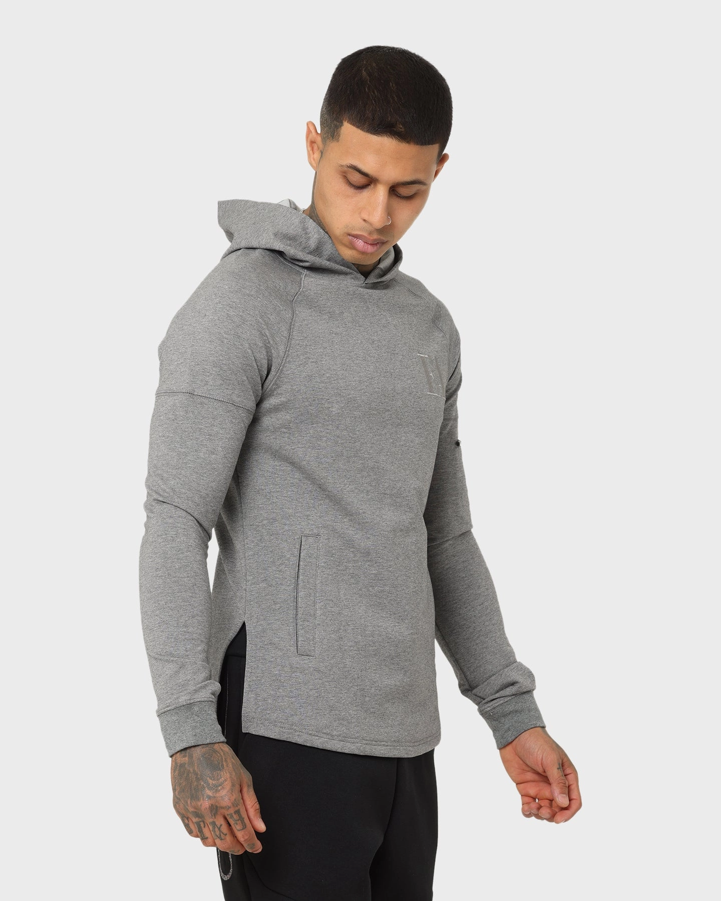 Floss Stylish Emperor Apparel EA Strength Hoodie Dark Grey Heather