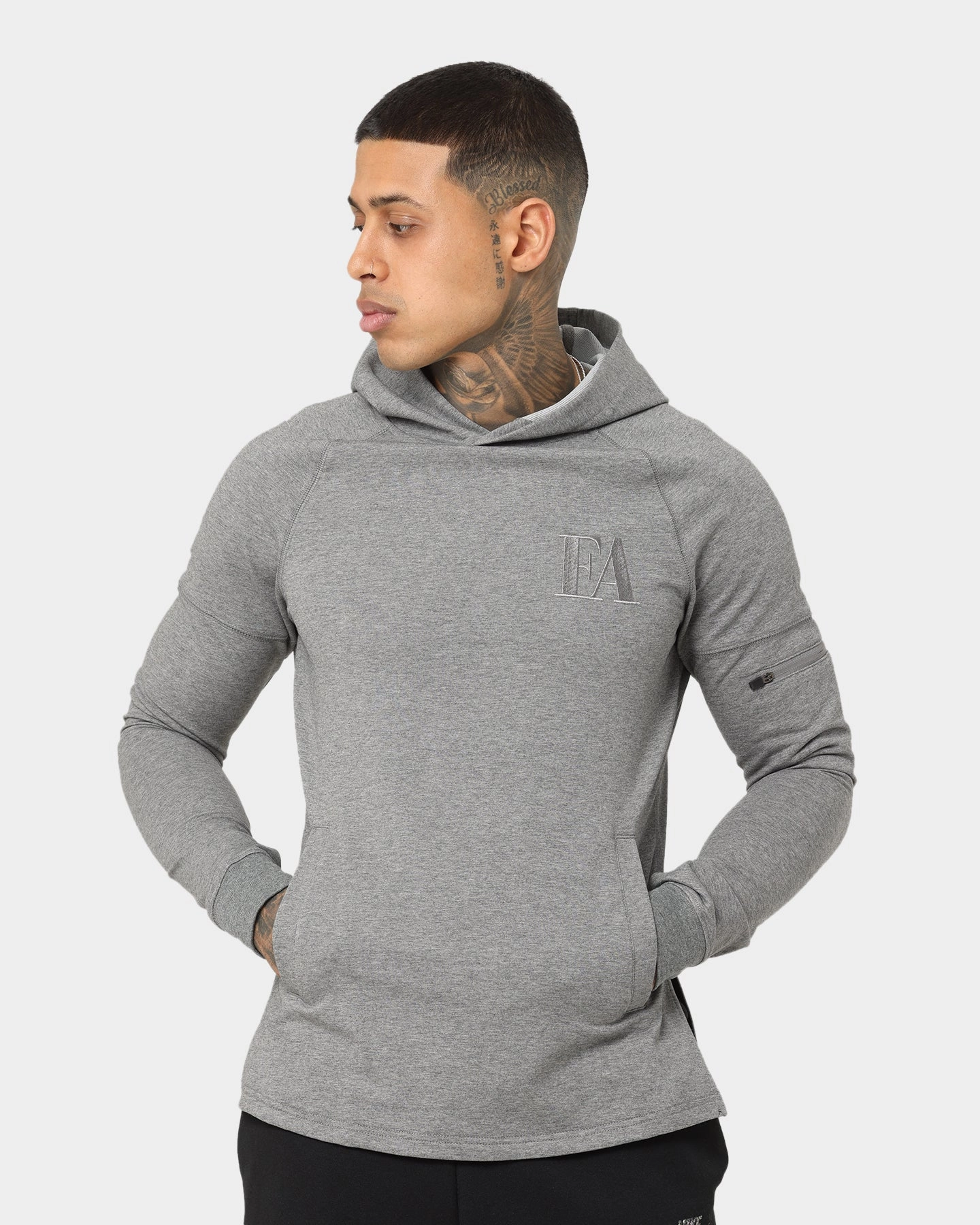 Modern Fit Emperor Apparel EA Strength Hoodie Dark Grey Heather