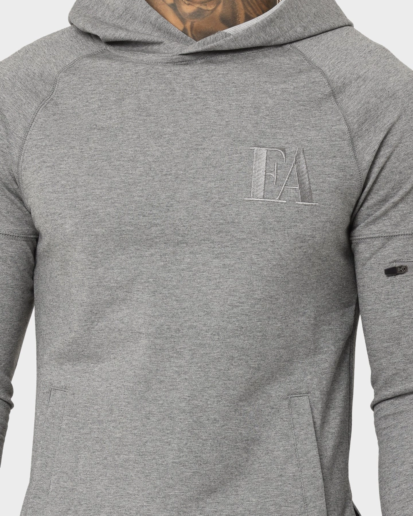 Emperor Apparel EA Strength Hoodie Dark Grey Heather Weatherproof Zipper