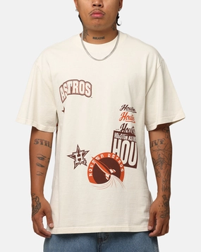 Majestic Athletic Houston Astros Patchwork T-Shirt Ecru Fresh Outfit Style Casual Chic Wear