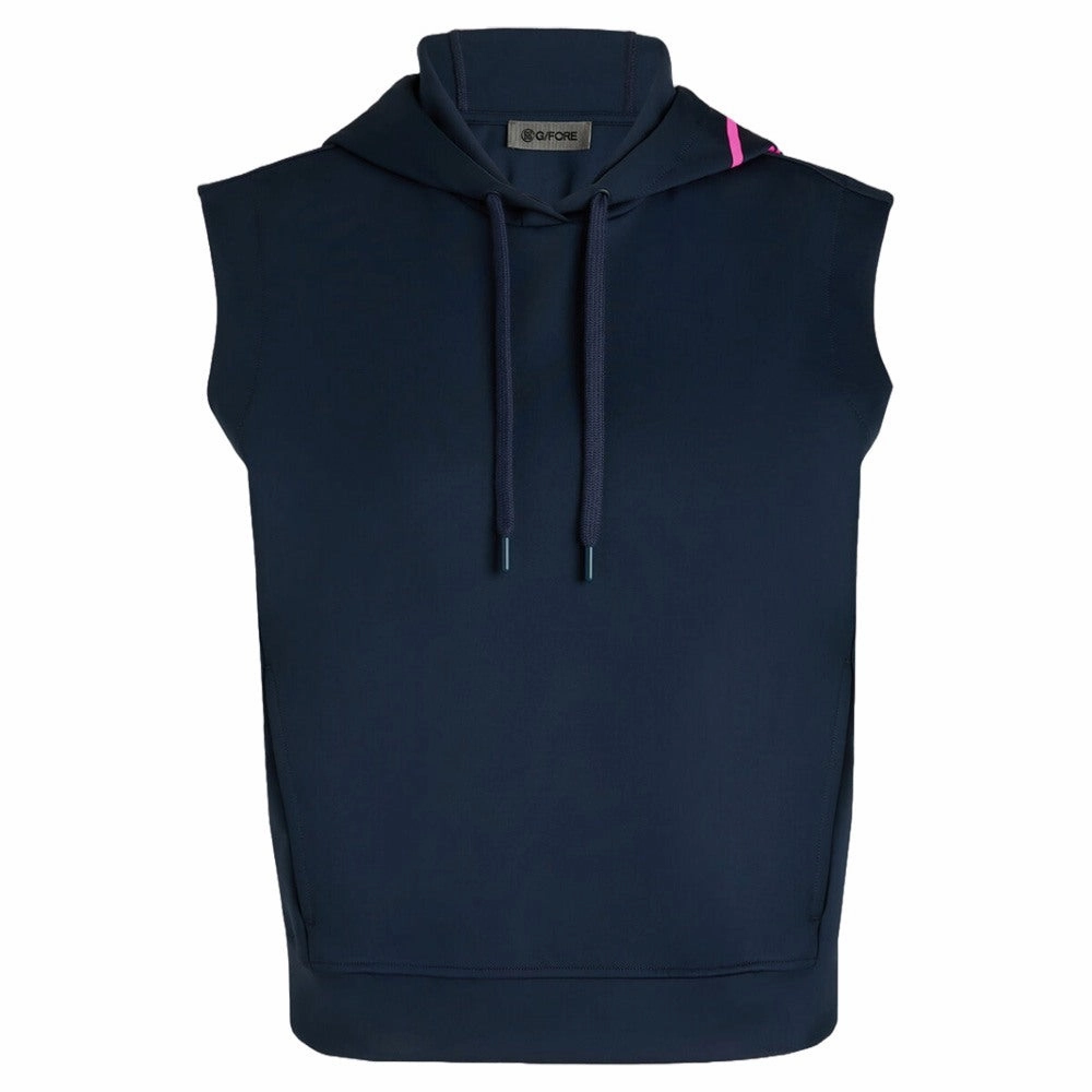 Gfore Pray For Birdies Double Knit Brushed Back Cropped Hoodie Golf Jacket Twilight - SP25 Women Magnetic Closure Weekend Vibe