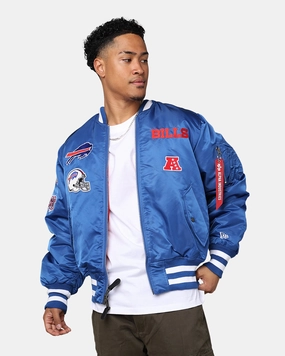 New Era X Alpha Series X NFL Buffalo Bills MA-1 Bomber Jacket Royal/Red Heal