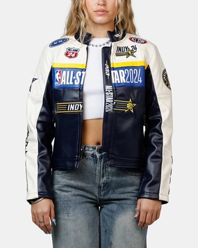 Winter Ready Cosmetics Pro Standard Women's NBA All-Stars Leather Jacket Eggshell/Midnight