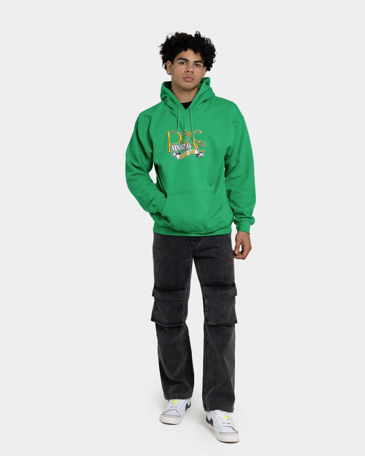 Goat Crew World Peace Hoodie Green Light Soft