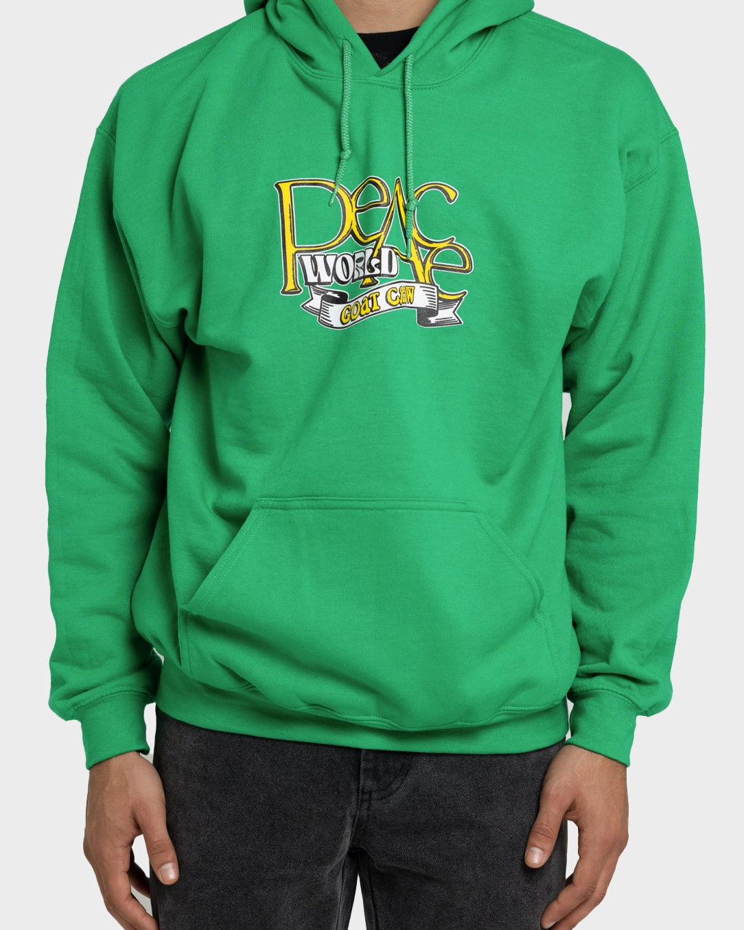low altitude operation High Strength Thread Goat Crew World Peace Hoodie Green