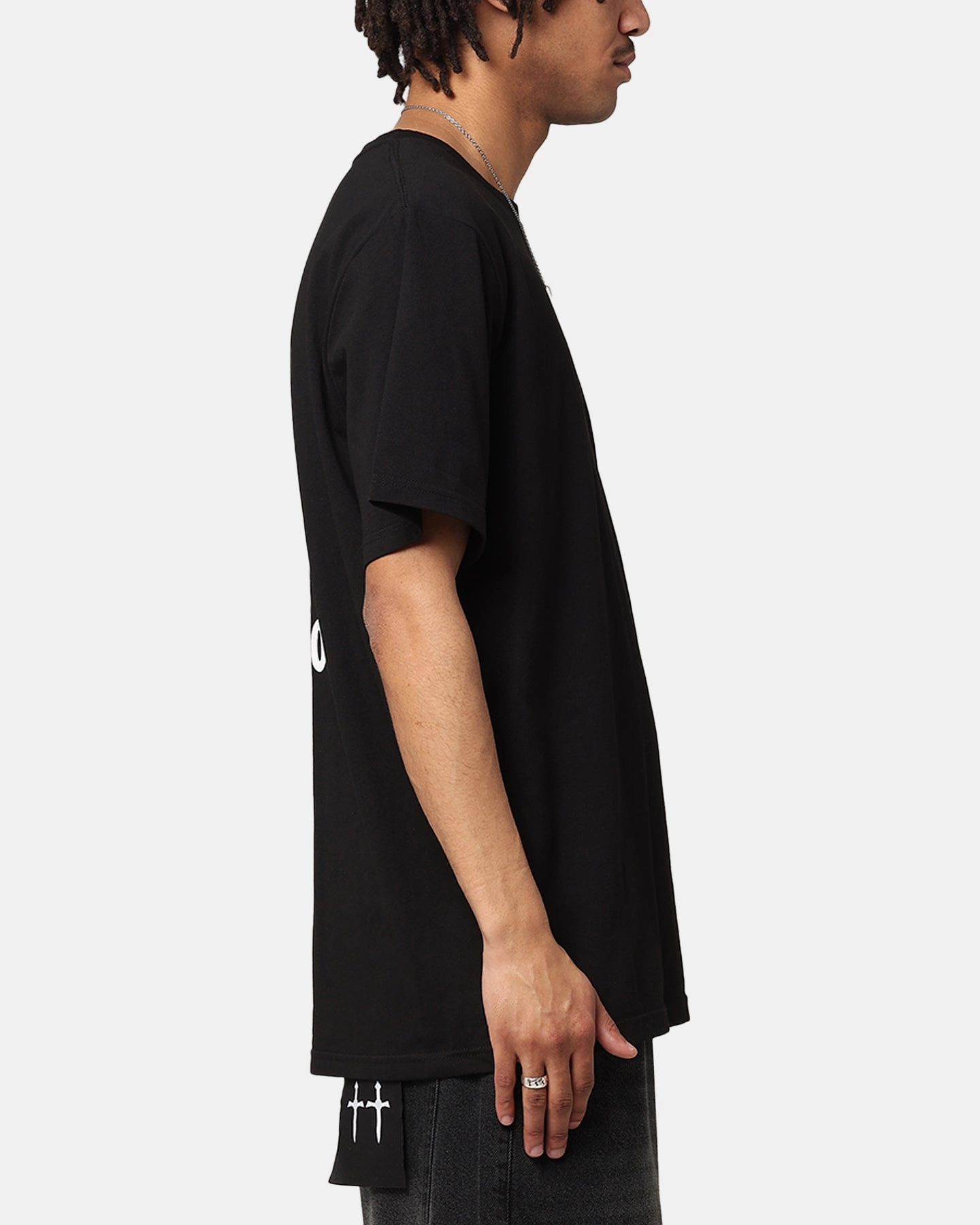 Playboy Bunny Lockup T-Shirt Black Relaxed Design Garment Dyed Finish