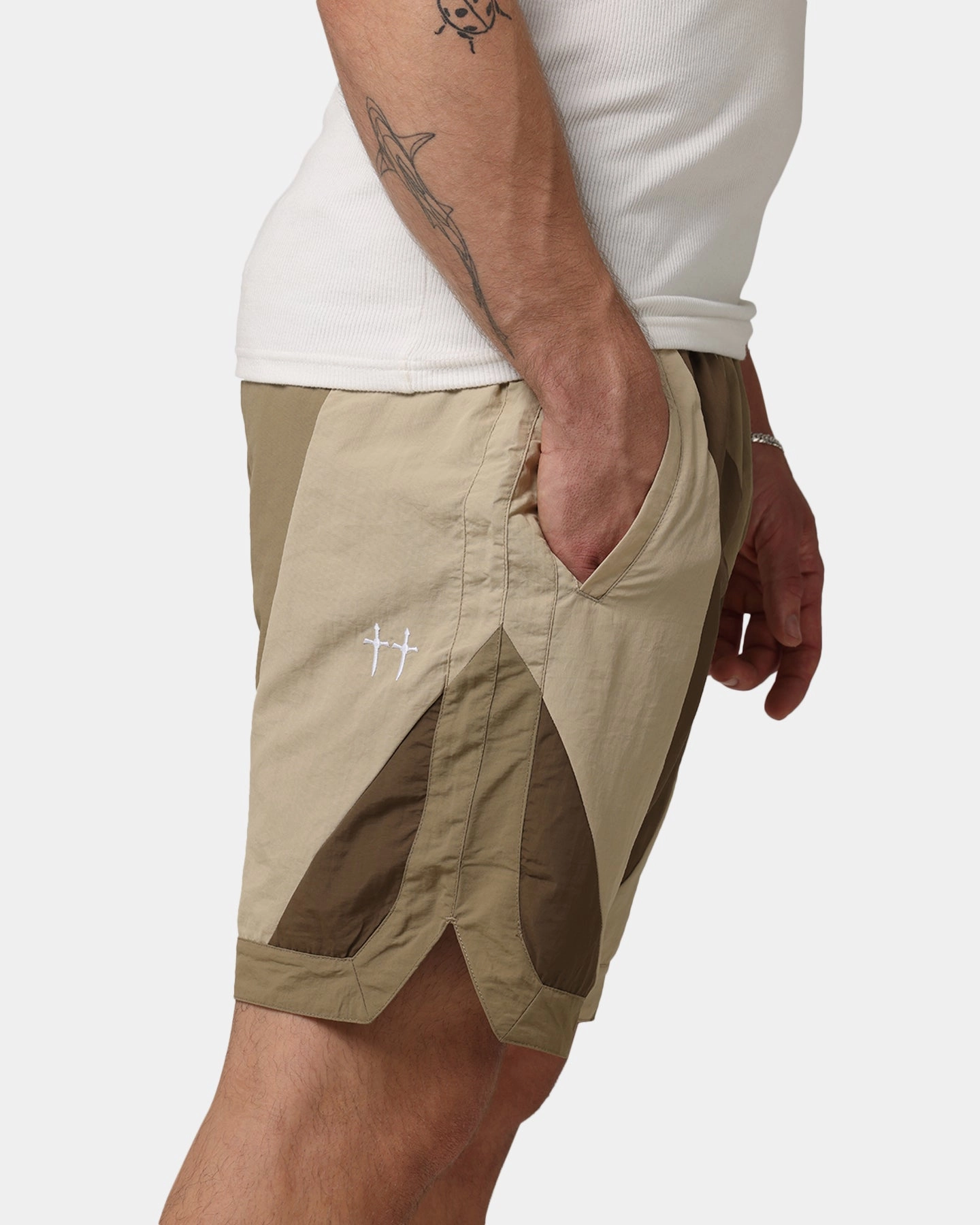 Water Resistant light feel Saint Morta Holy Grail Nylon Shorts Brown