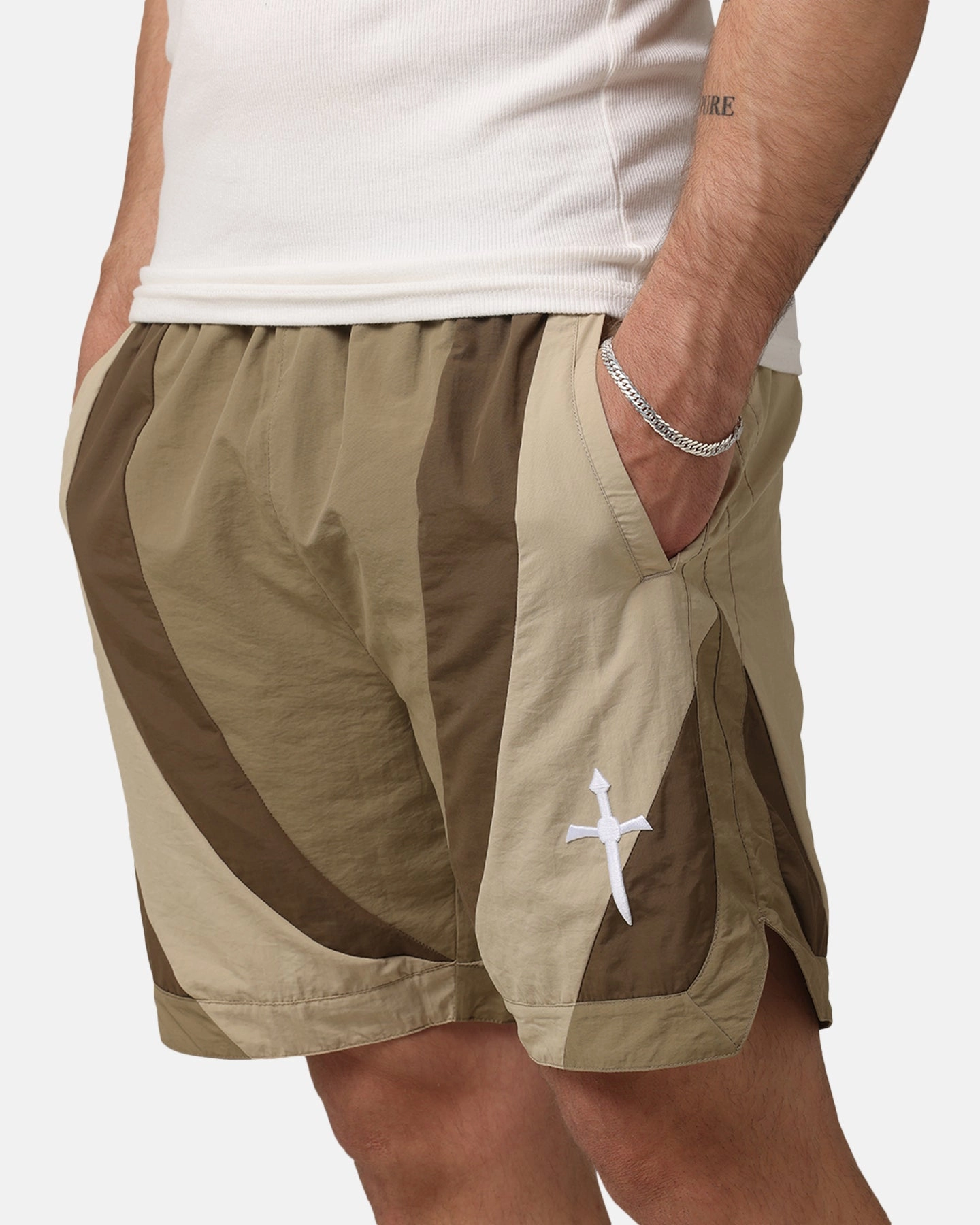 Saint Morta Holy Grail Nylon Shorts Brown Easy Movement
