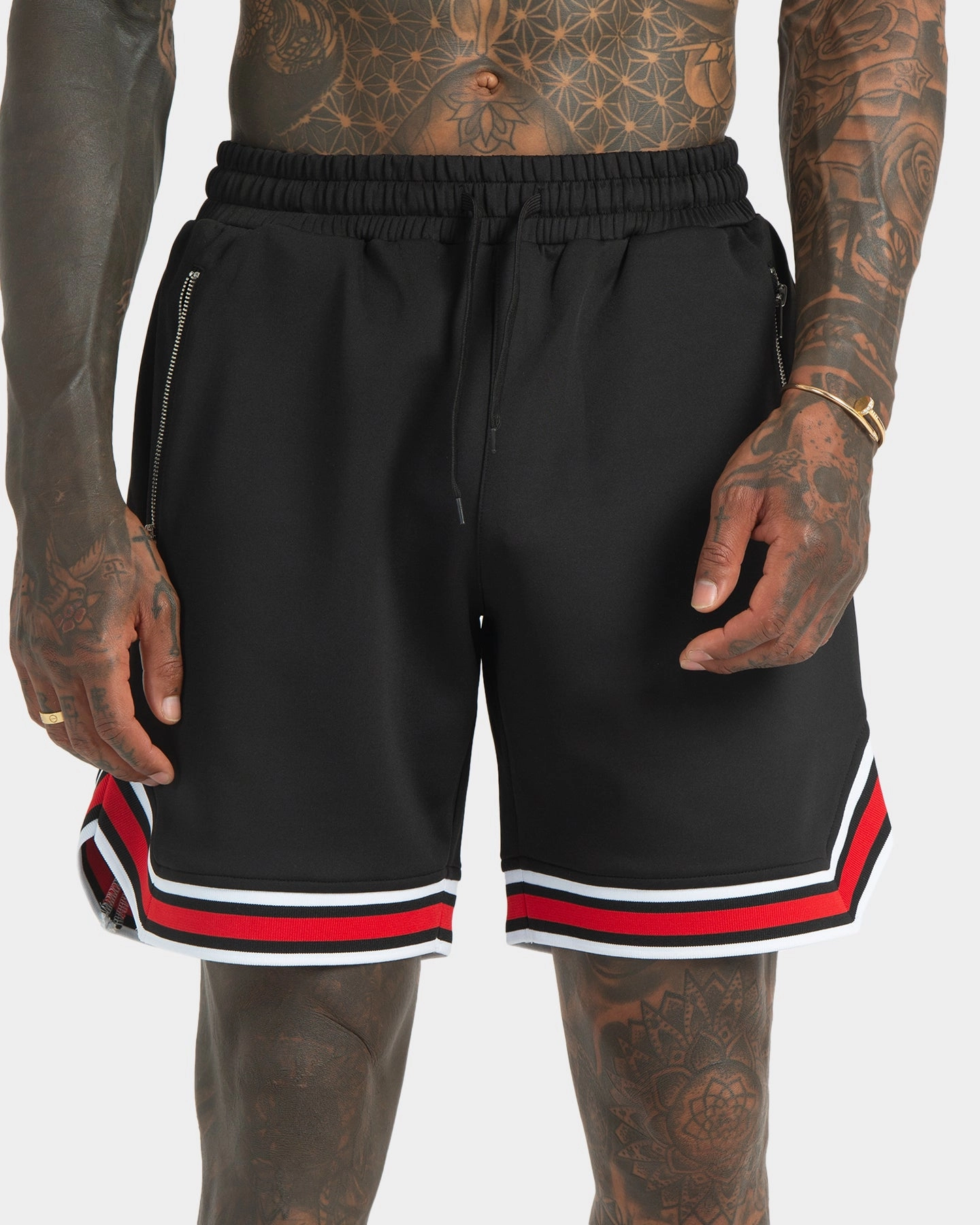 ski wear Side Pockets XXIII MVP Basketball Shorts Black