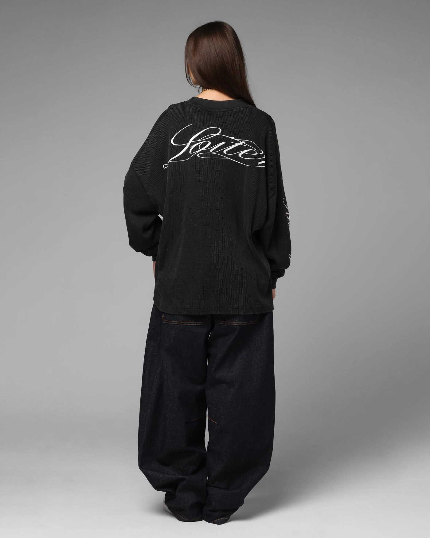 Loiter Purity Thermal Long Sleeve T-Shirt Black Simple and Cozy Versatile Fit