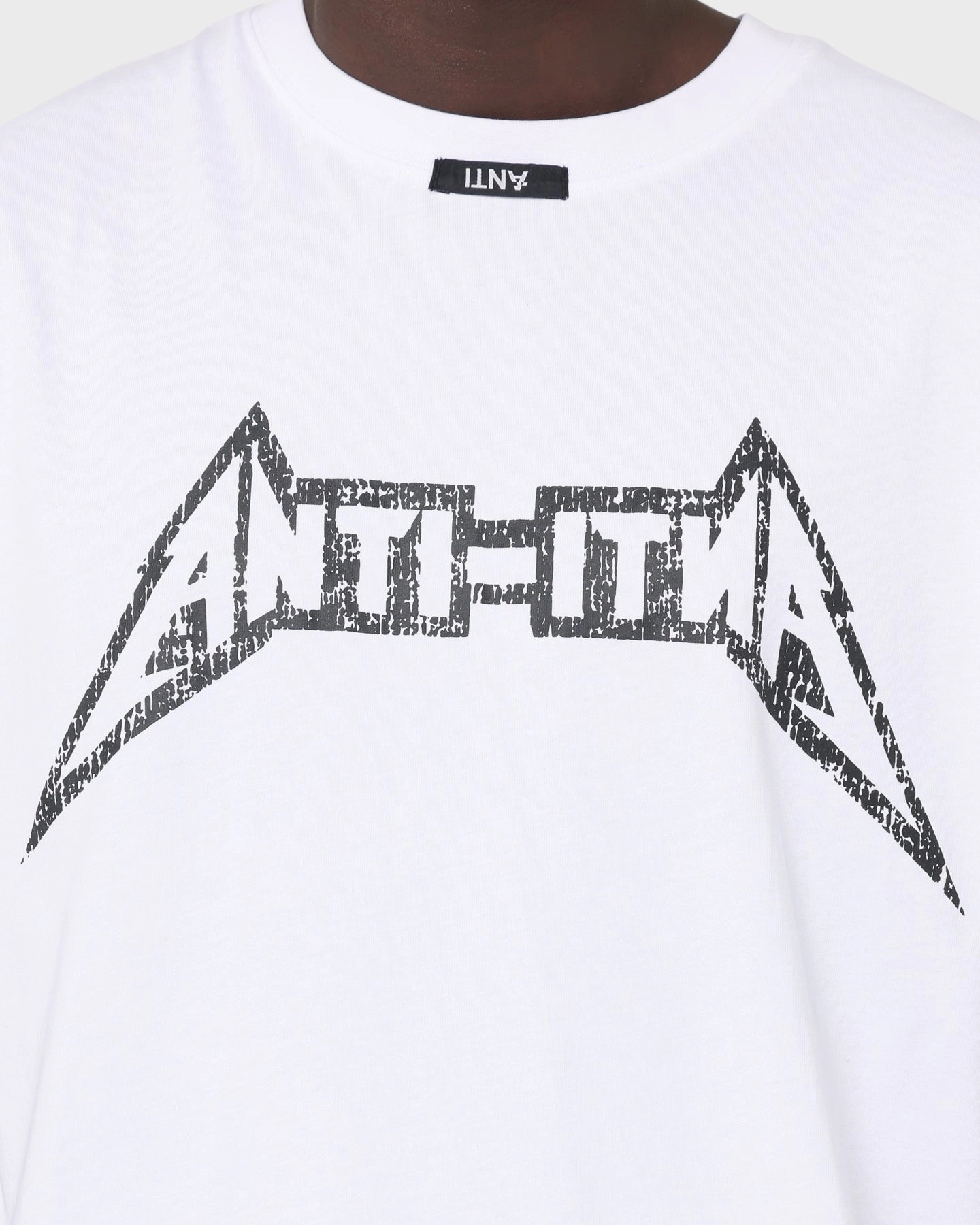 TemperatureRegulating Versatile Style Trend The Anti Order Heavy Metal Bat T-Shirt White/Black
