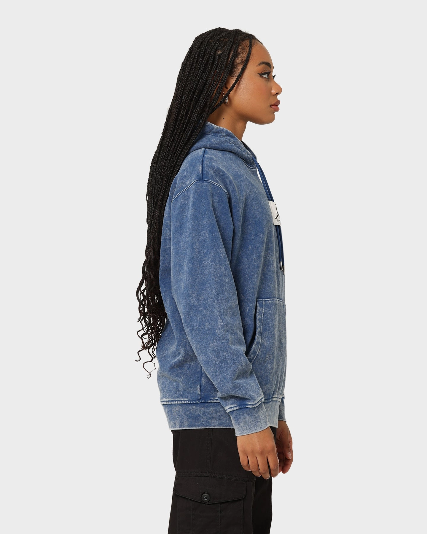 Jordan Essential Statement Washed Fleece Hoodie French Blue Fedora