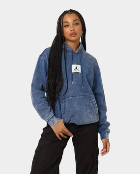 Relaxed Motion Jordan Essential Statement Washed Fleece Hoodie French Blue