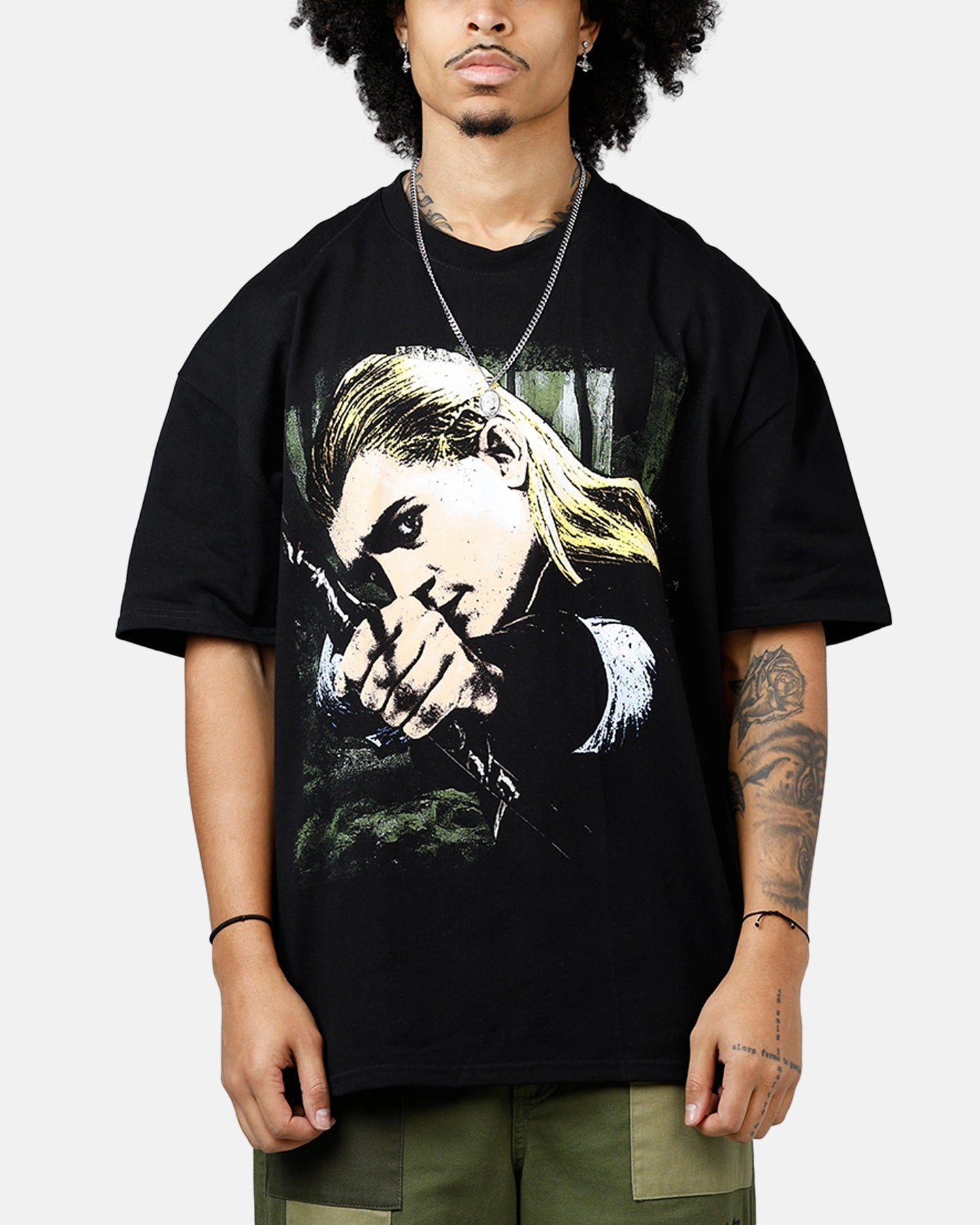 American Thrift X The Lord Of The Rings Legolas Heavyweight T-Shirt Black Seasonal top MoistureWickingFabric