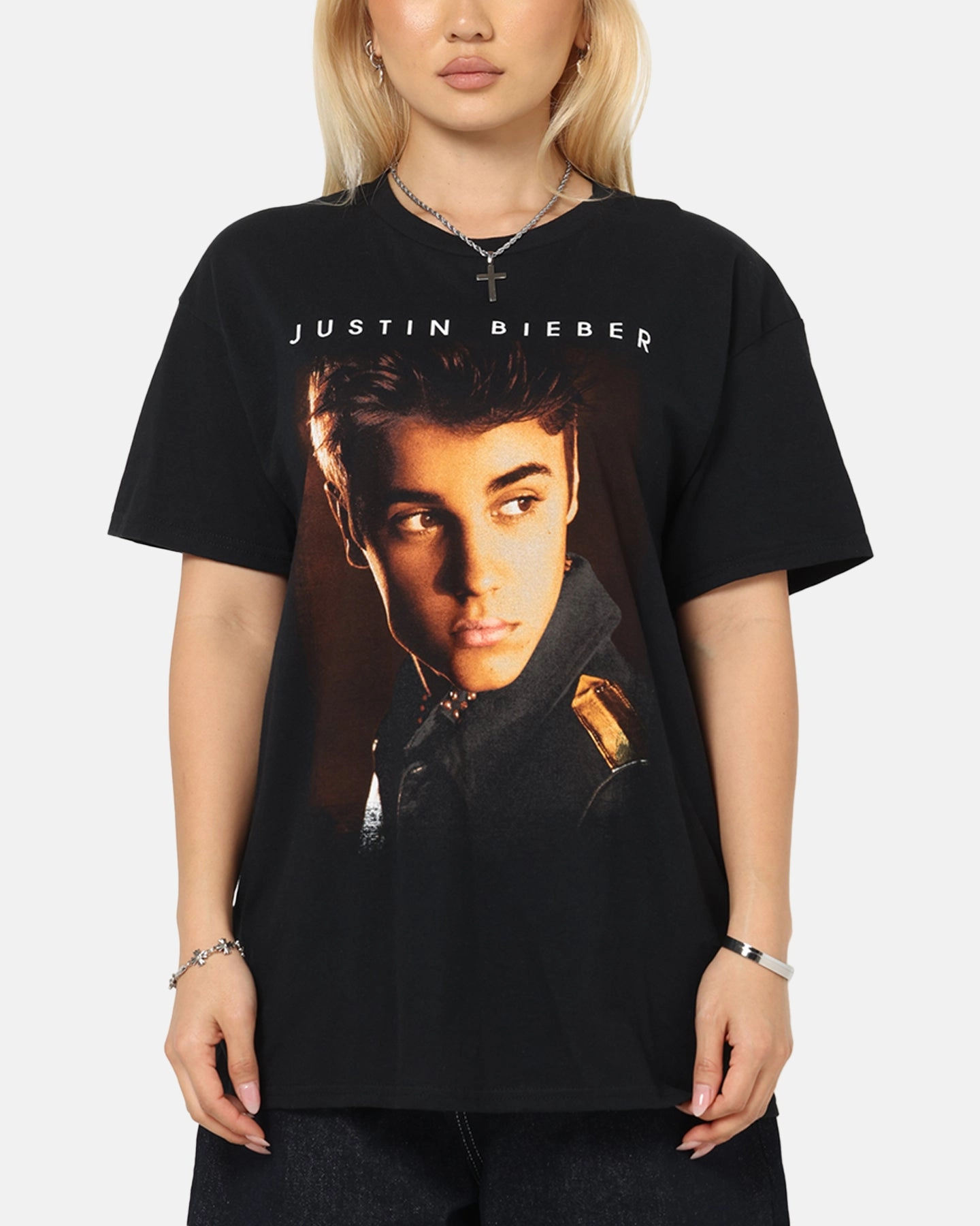 Justin Bieber Believe T-Shirt Black Relaxed Comfort Look