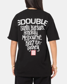 S Double Cities T-Shirt Black Trendy Vibes short sleeved