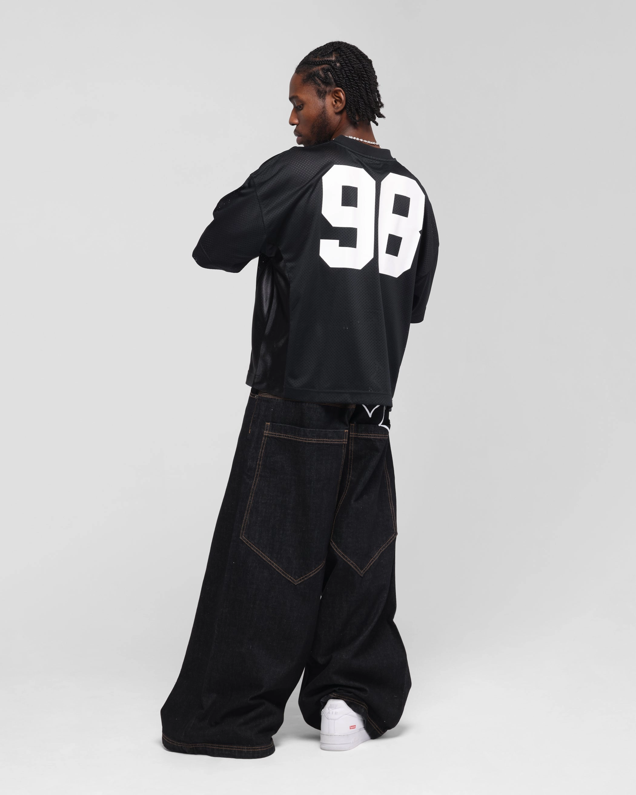 Loiter Cherry Jersey Black Double Stitched Hemming Timeless Design