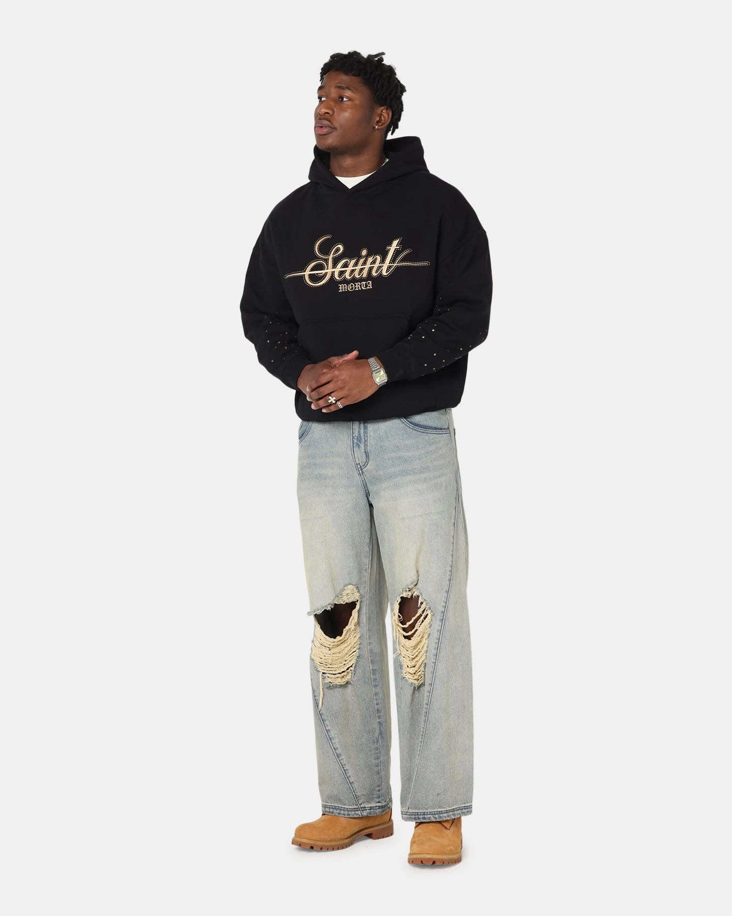 Moisture Lock Layer Saint Morta Rodeo Drive Boxy Hoodie Black