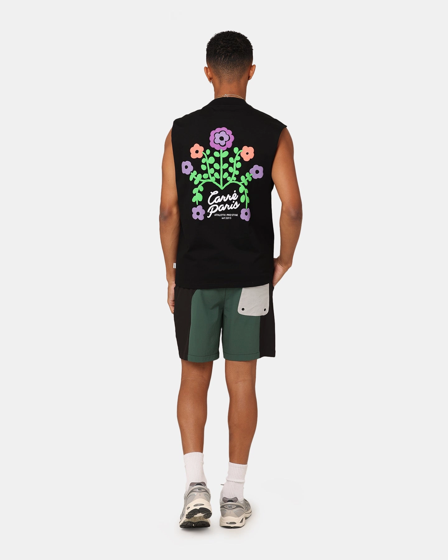Carre Floraux Muscle T-Shirt Black Everyday Layering