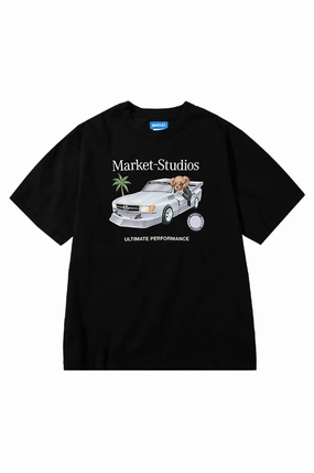 Market Studios Des Bear Tee Comfy Layer Relaxed Everyday Wear