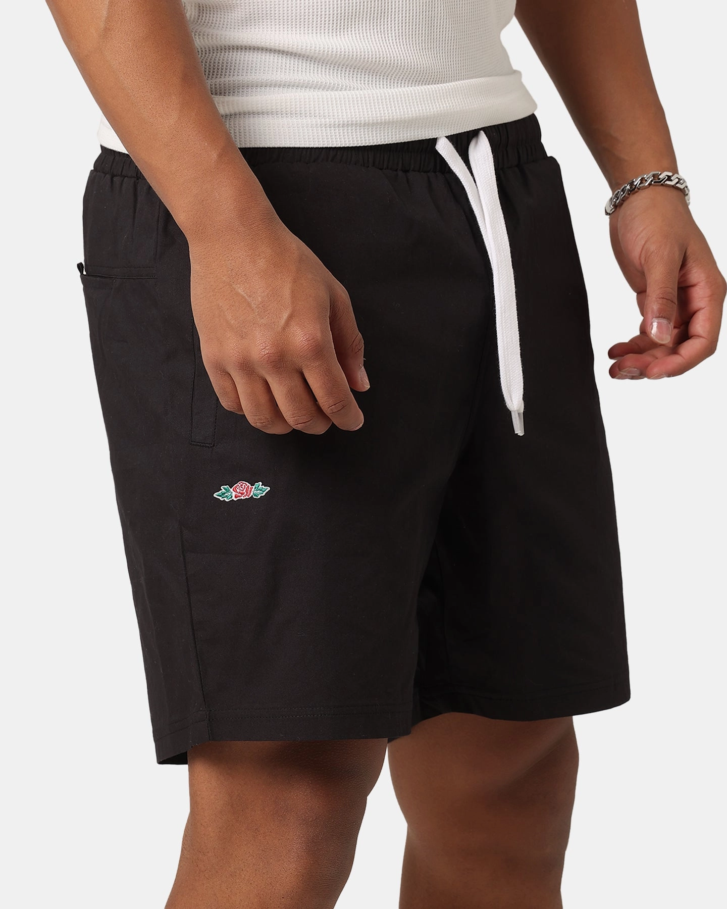 Jogging Ready cardigan Carre Rosebud Beach Shorts Black