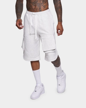 Multi Panel Construction Vented Hem Details XXIII Berg Track Pant Cargo Shorts Grey