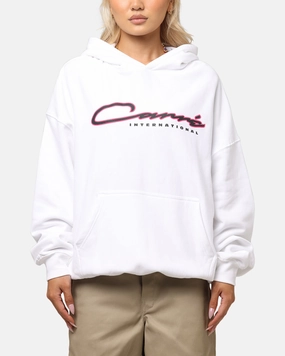 Carre Race Script Hoodie White Weatherproof Zipper