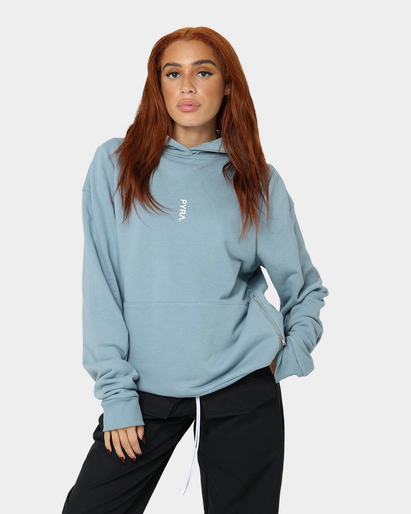 PYRA Blaze Hoodie Grey Mist Slim Fit Cut