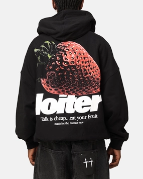 Loiter Strawberry Hoodie Black Interchangeable Liner System Smart Look