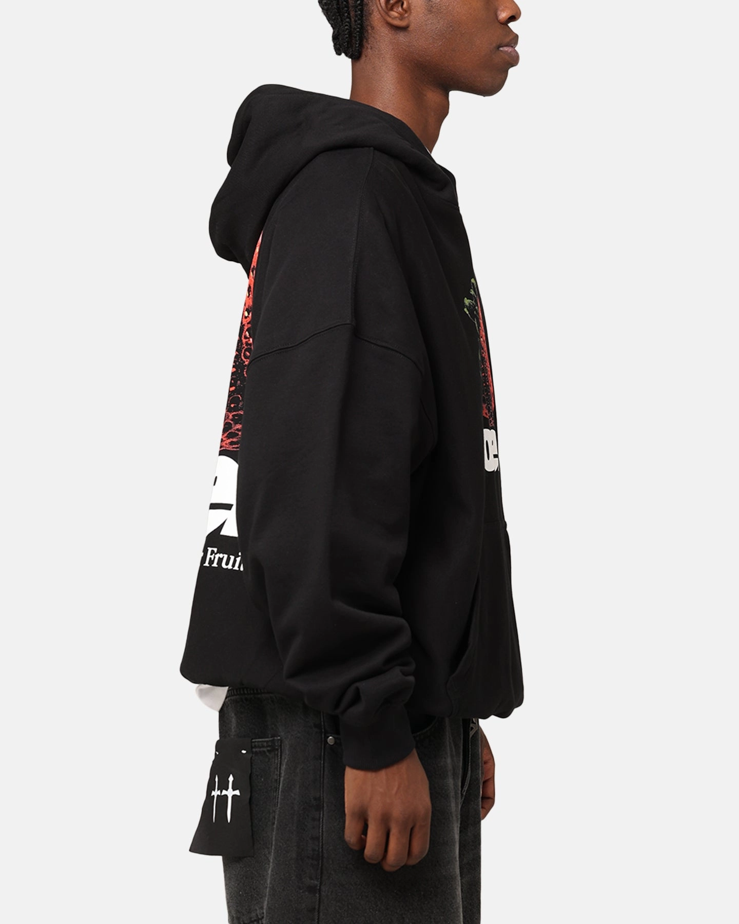 Learn Loiter Strawberry Hoodie Black