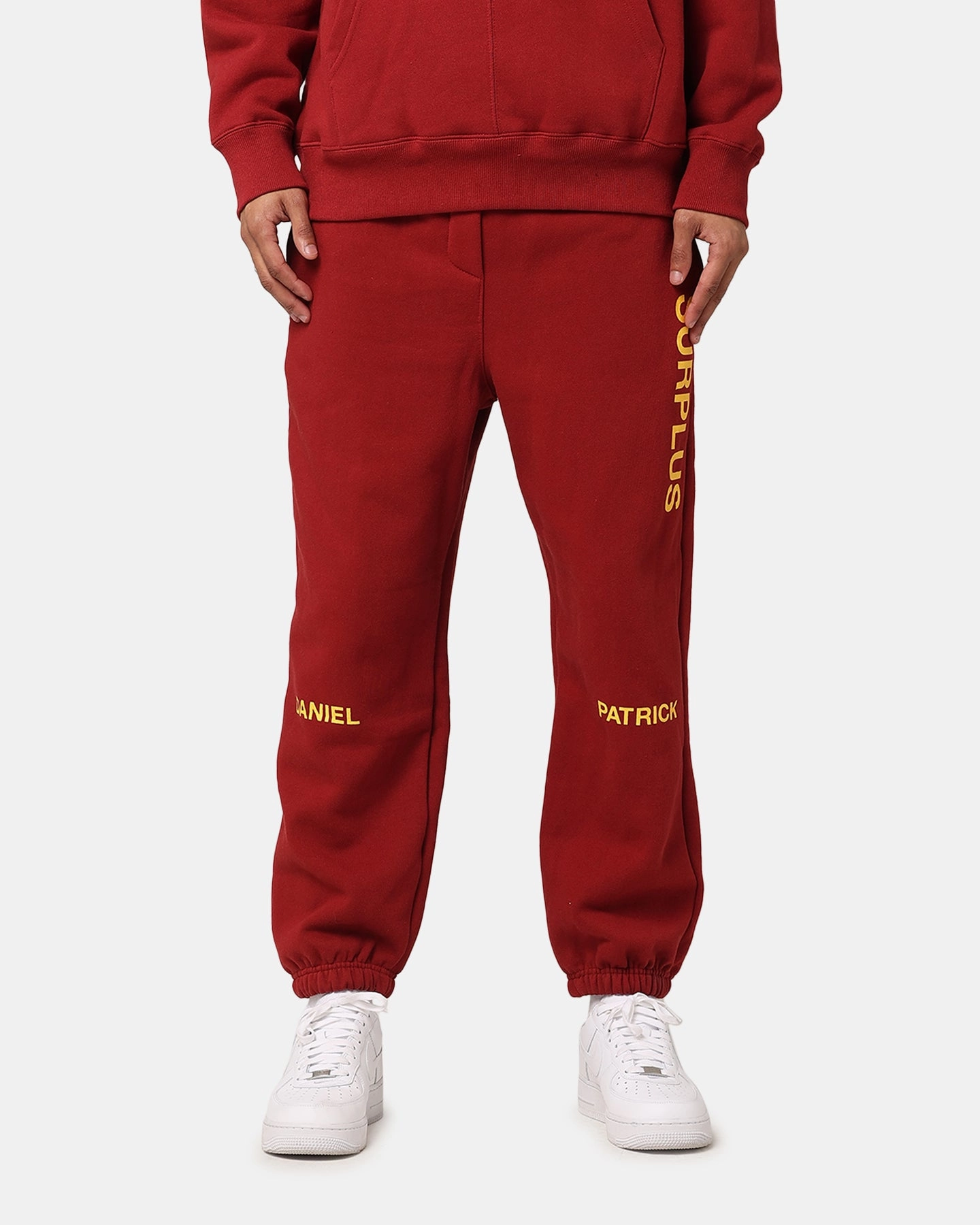 Active Wear Daniel Patrick Surplus Logo Sweatpants Maroon/Yellow
