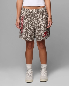 Loiter Cyber Beach Shorts Snow Leopard Flexible Movement Cut club wear