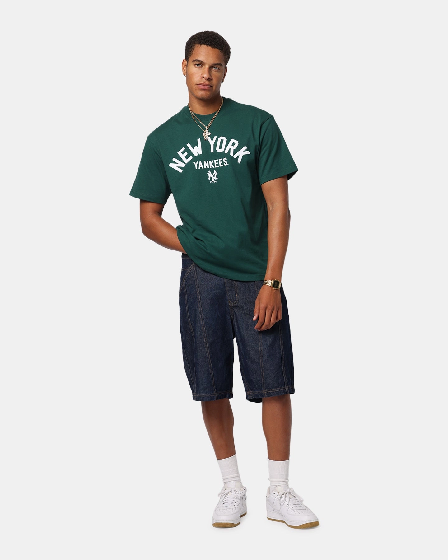 TemperatureControl Fabric Fit for Everyone Majestic Athletic New York Yankees Arch Vintage T-Shirt Emerald