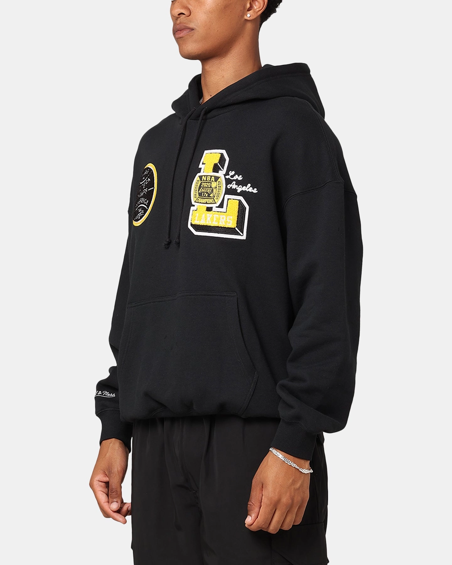Effortless Wear Mitchell & Ness Los Angeles Lakers Conference Hoodie Faded Black