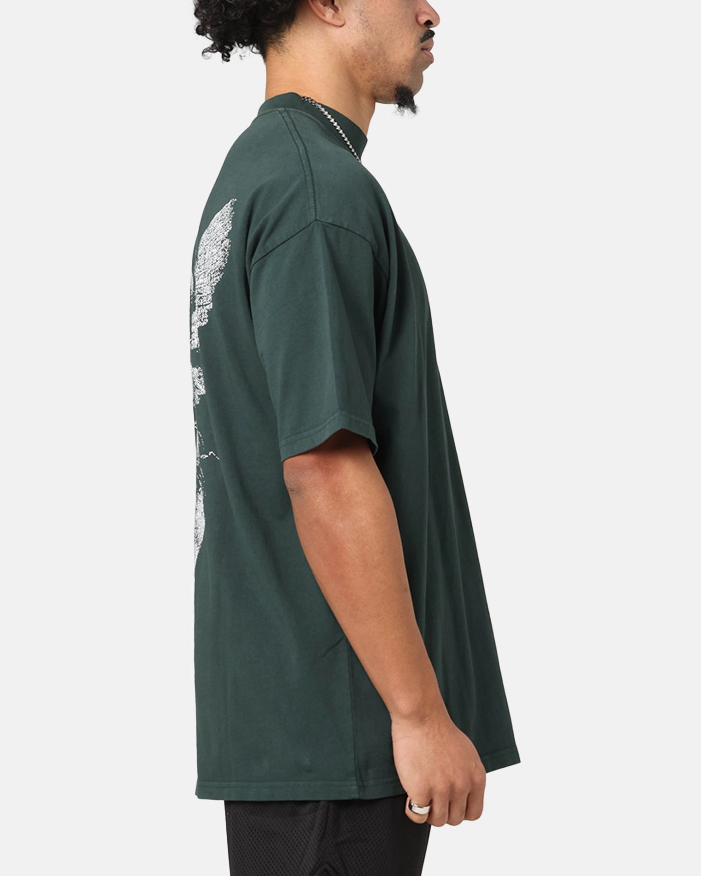 LightweightBlend Saint Morta Redemption Mock Neck T-Shirt Green