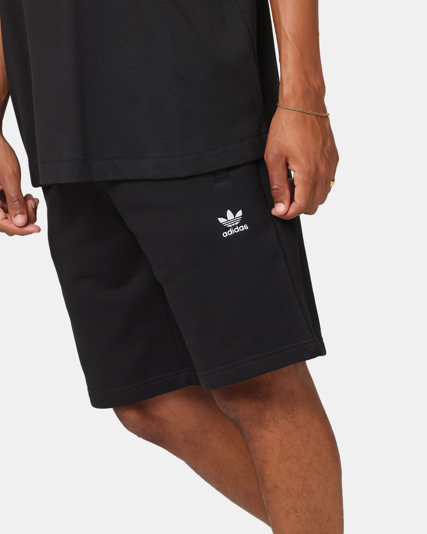 Ergonomic Curved Seams Anti Static Treatment Adidas Essential Shorts Black