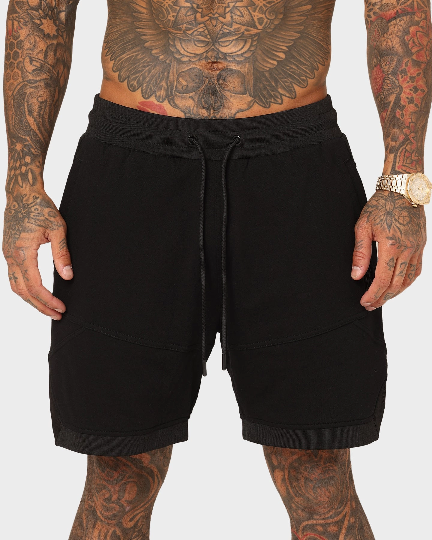 Vacation Outfit Saint Morta Annex Inset Basketball Shorts Black