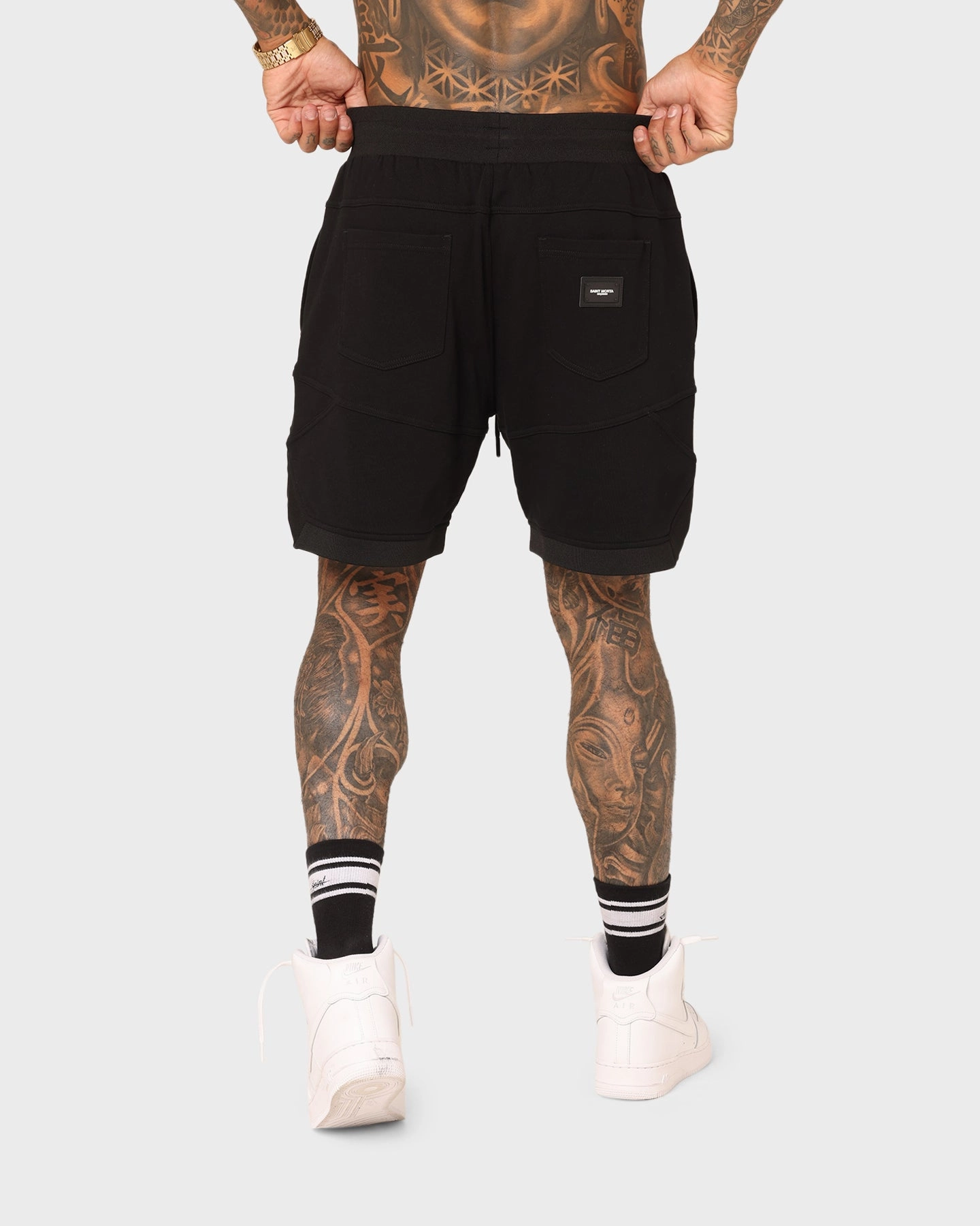 Wool blend Saint Morta Annex Inset Basketball Shorts Black