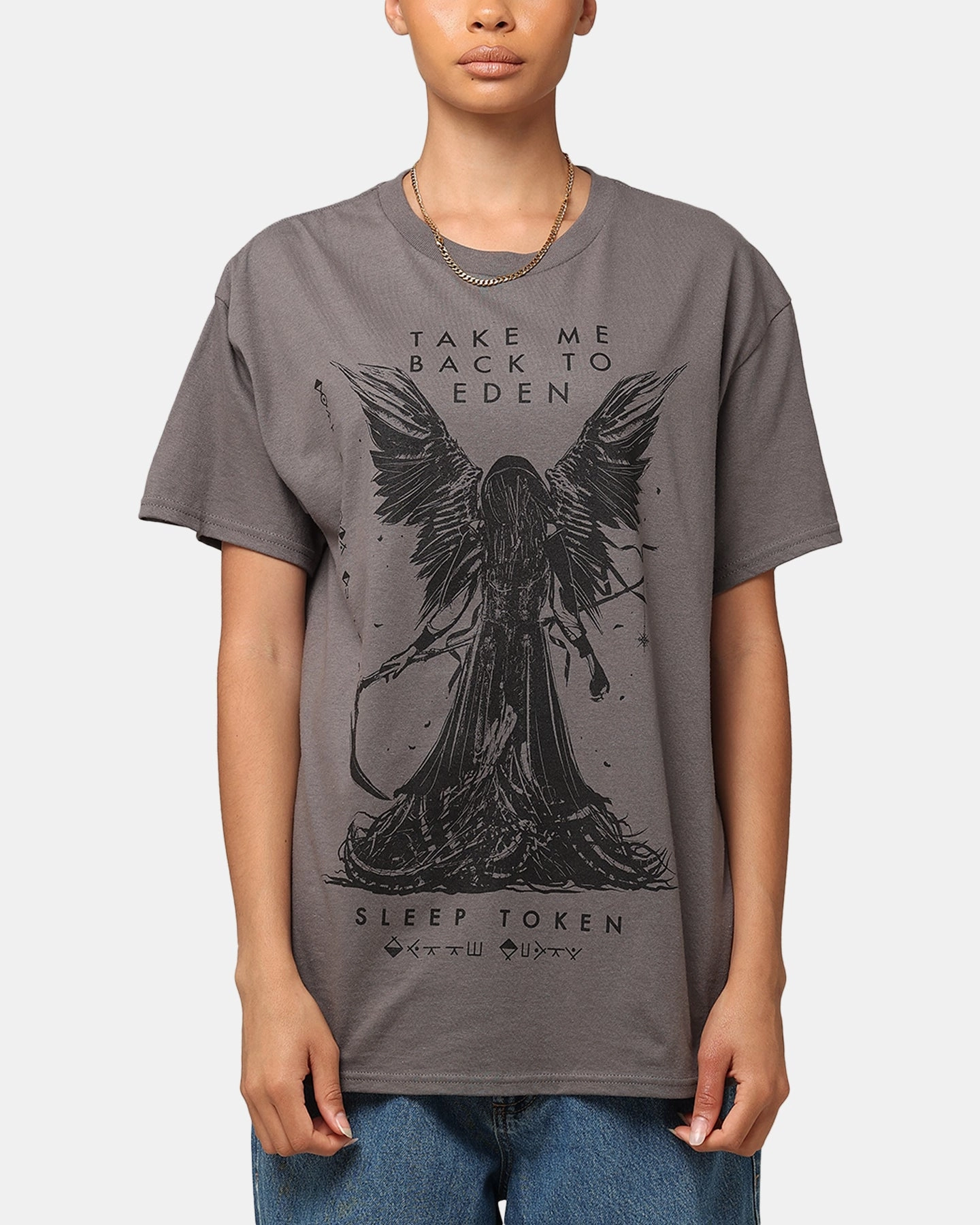 Seasonal Smart suitable for all genders Sleep Token Back To Eden T-Shirt Charcoal