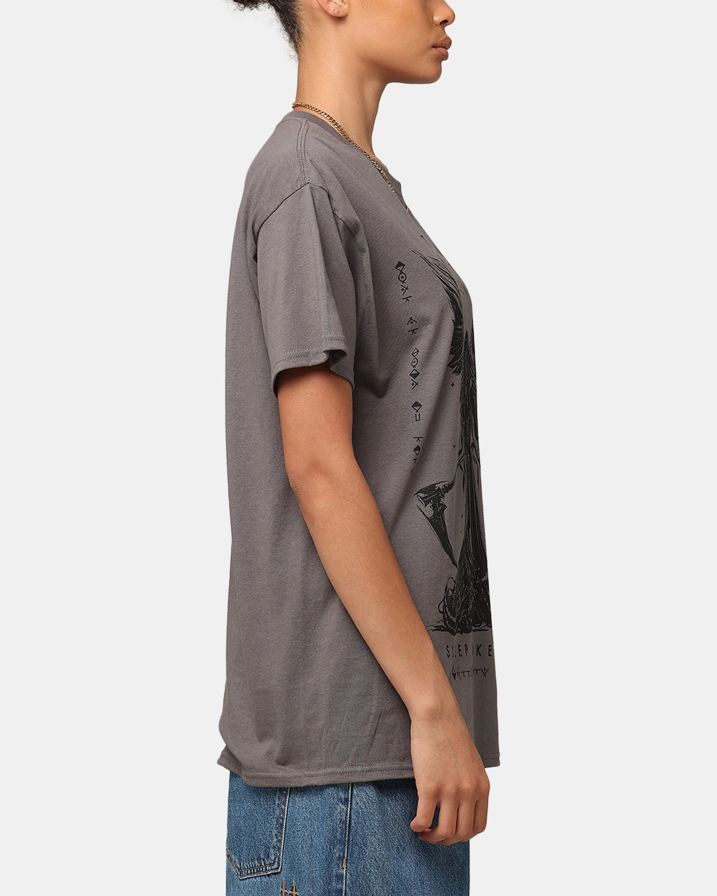 Sleep Token Back To Eden T-Shirt Charcoal Curved Hem