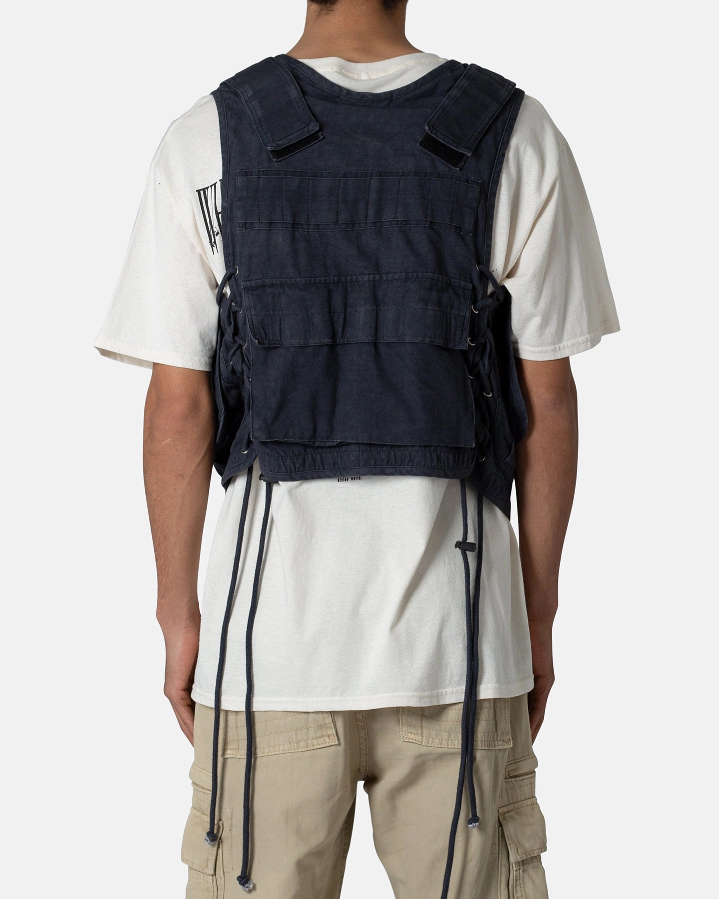 MNML Drawcord Utility Vest Black Storm Fit festival